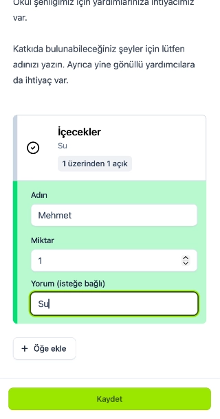 BringList add brings